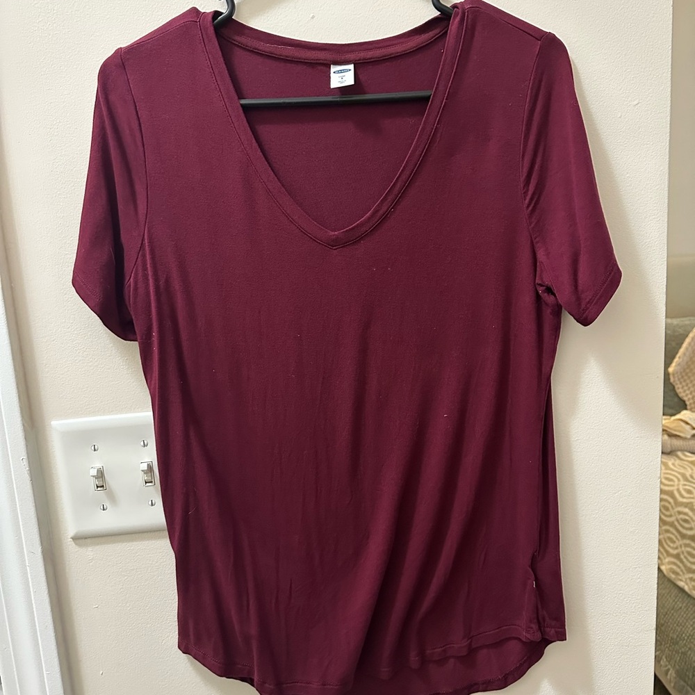 Old Navy Red Short Sleeve Relaxed T-Shirt